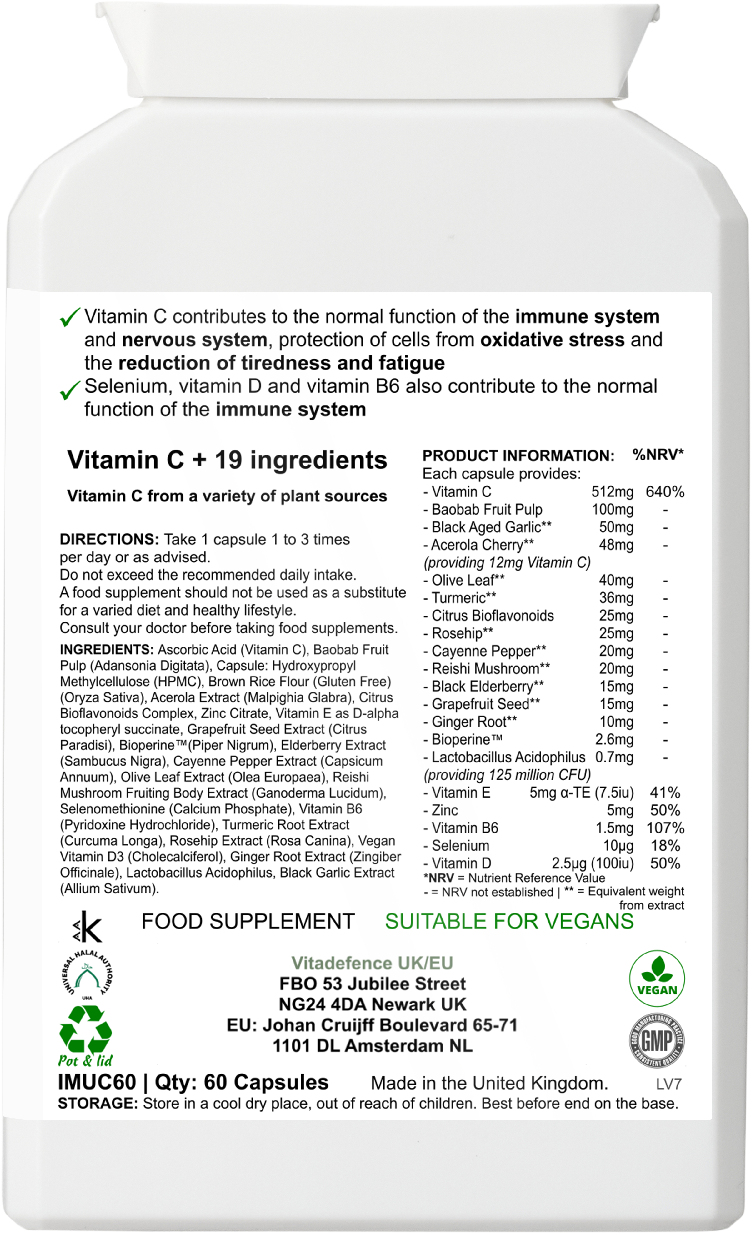 Vitamin C Multi | With Botanicals & Minerals – 60 Capsules