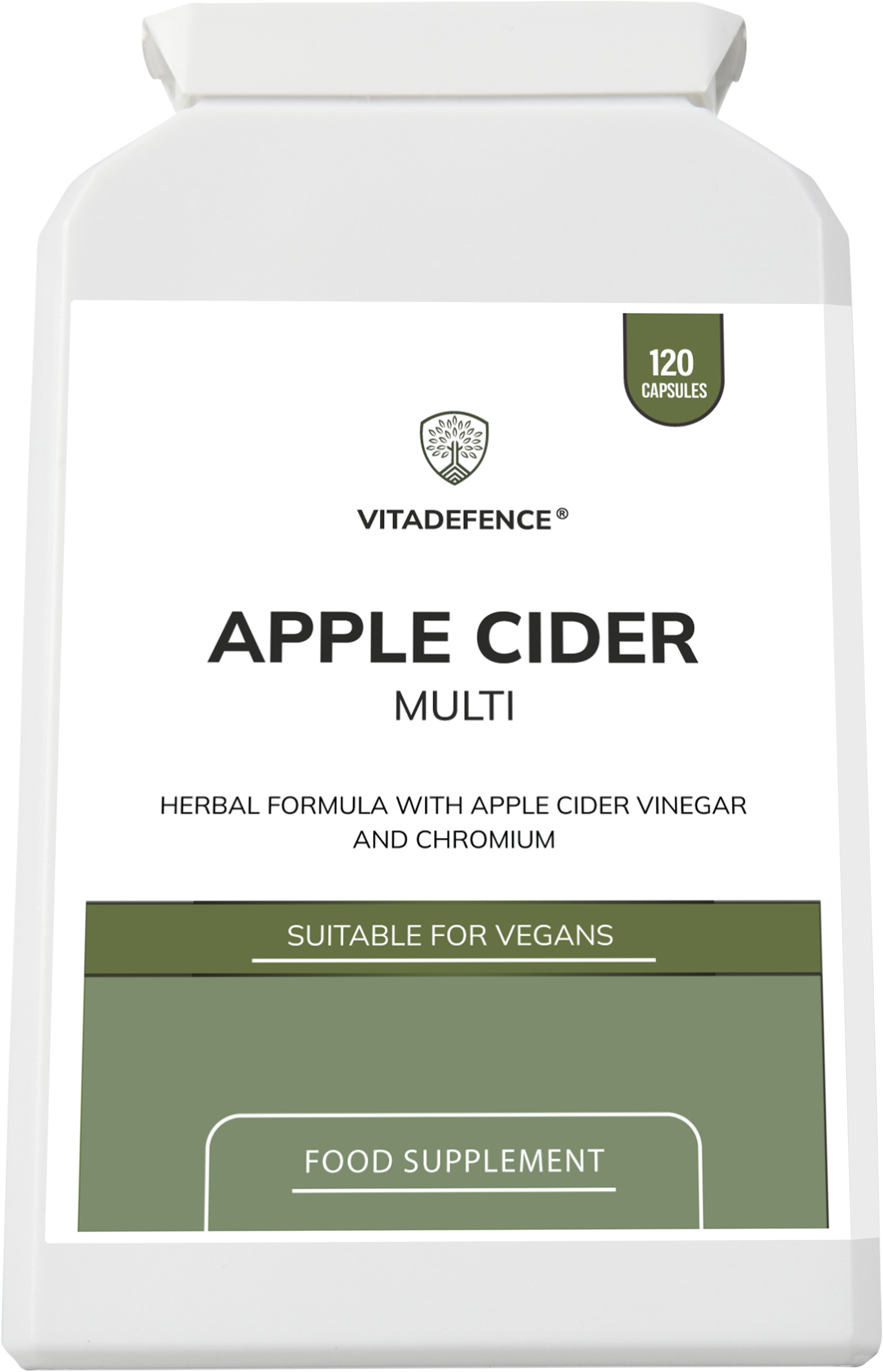 Apple Cider Multi | With Chromium, Turmeric & Botanicals – 120 Vegan Capsules