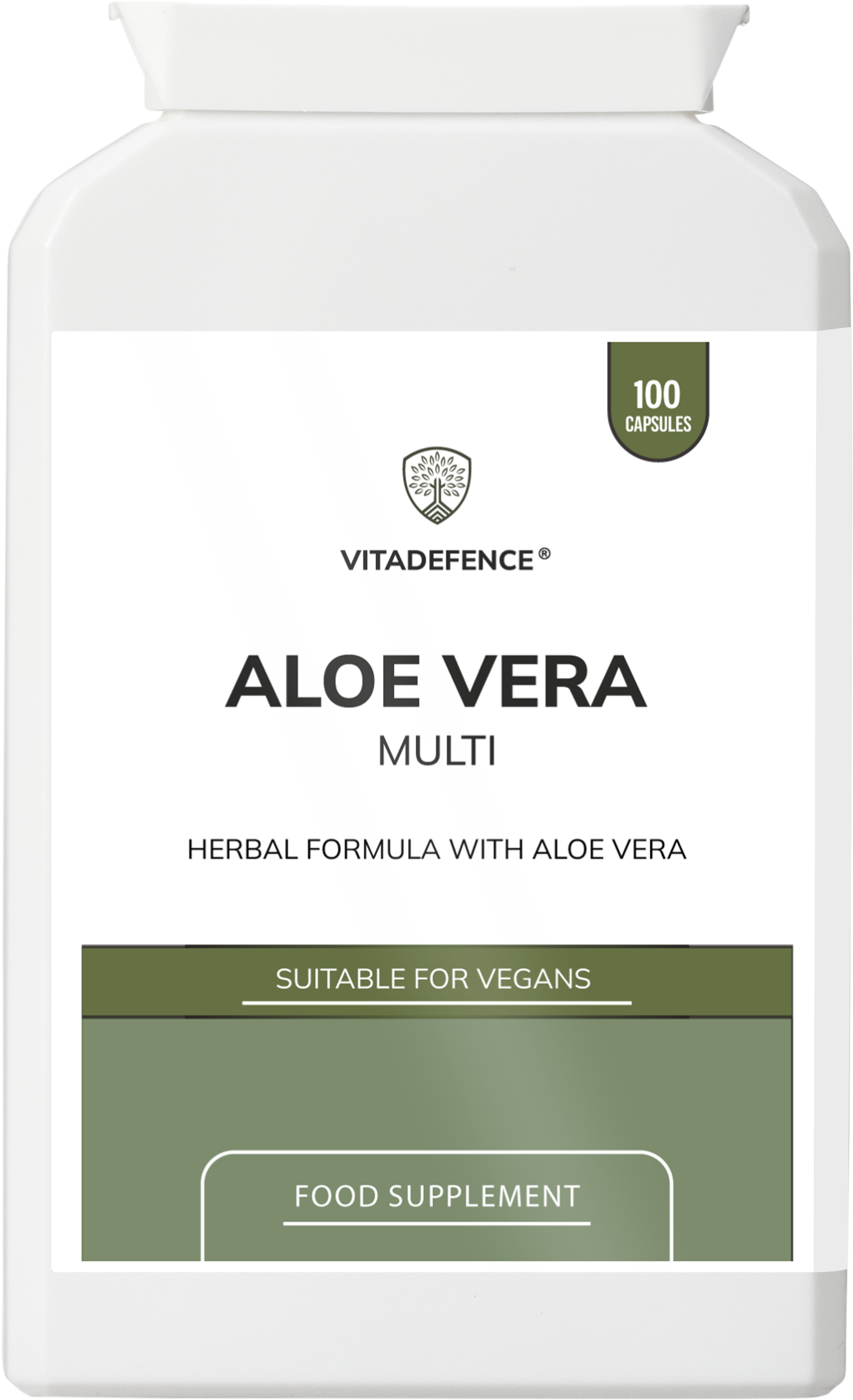Aloe Vera Capsules | With Rhubarb, Fennel, Ginger & Botanicals – 100 Vegan Capsules