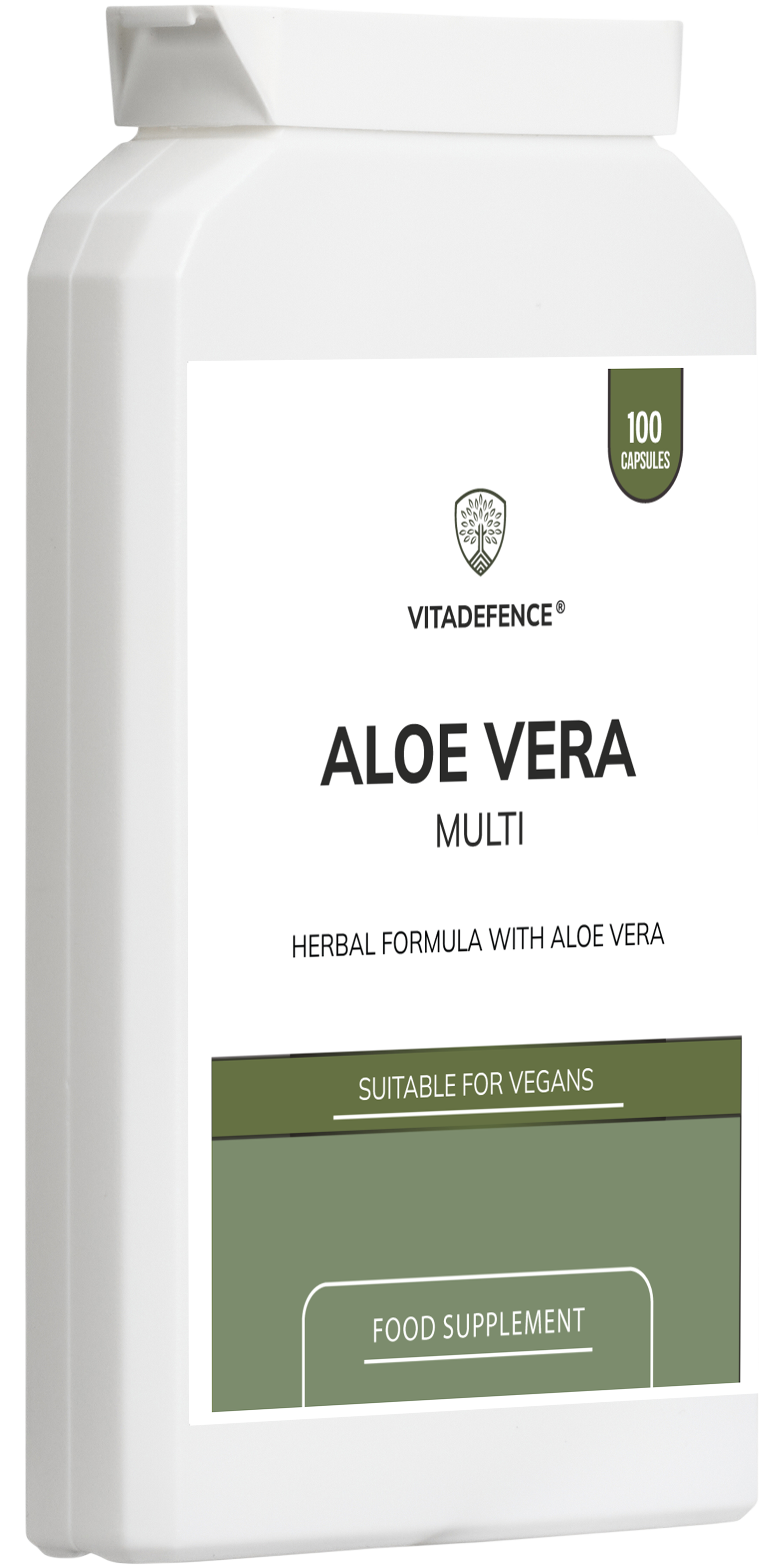 Aloe Vera Capsules | With Rhubarb, Fennel, Ginger & Botanicals – 100 Vegan Capsules