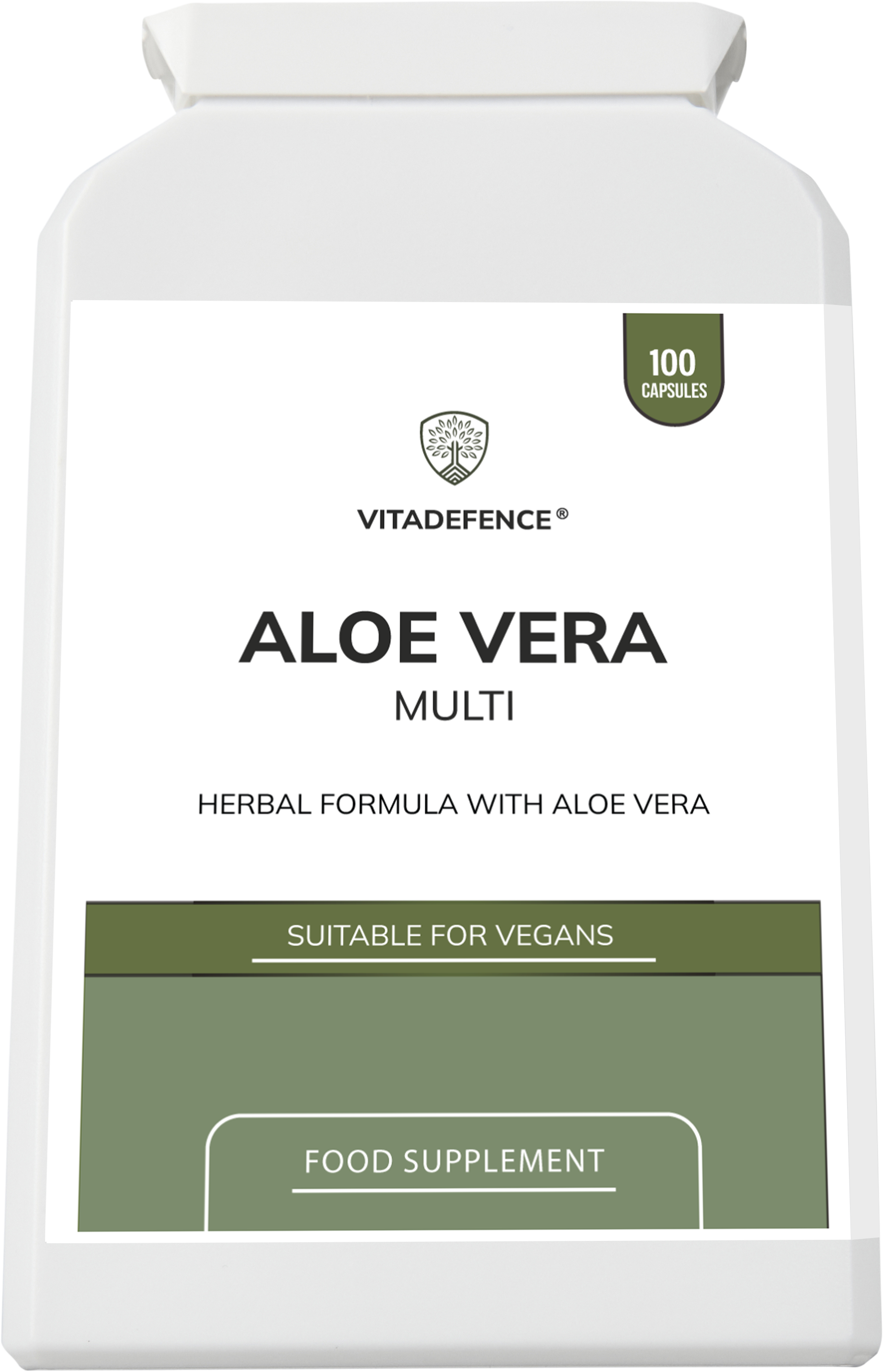 Aloe Vera Capsules | With Rhubarb, Fennel, Ginger & Botanicals – 100 Vegan Capsules