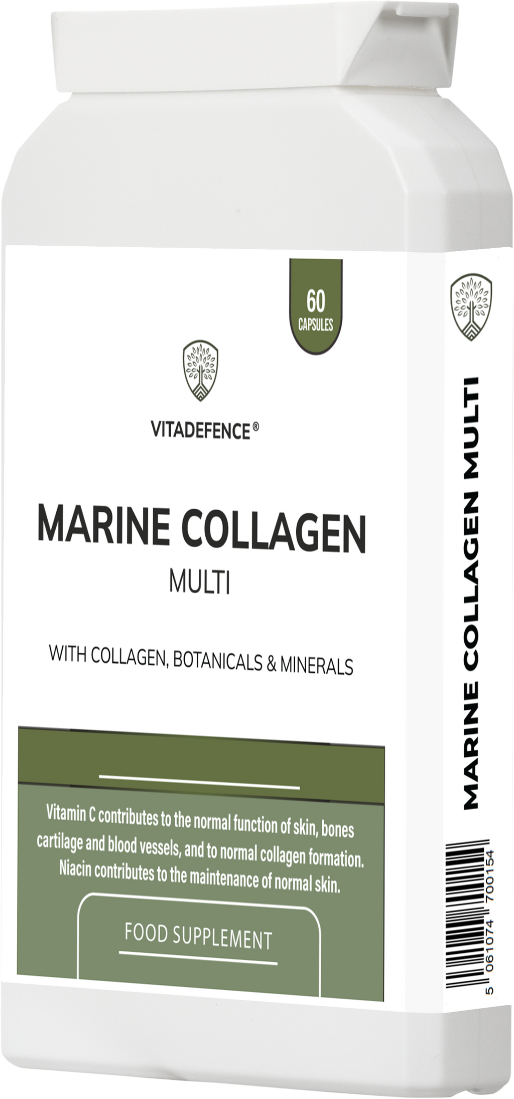Marine Collagen Multi | With Vitamin C, Zinc & Biotin – 60 Capsules