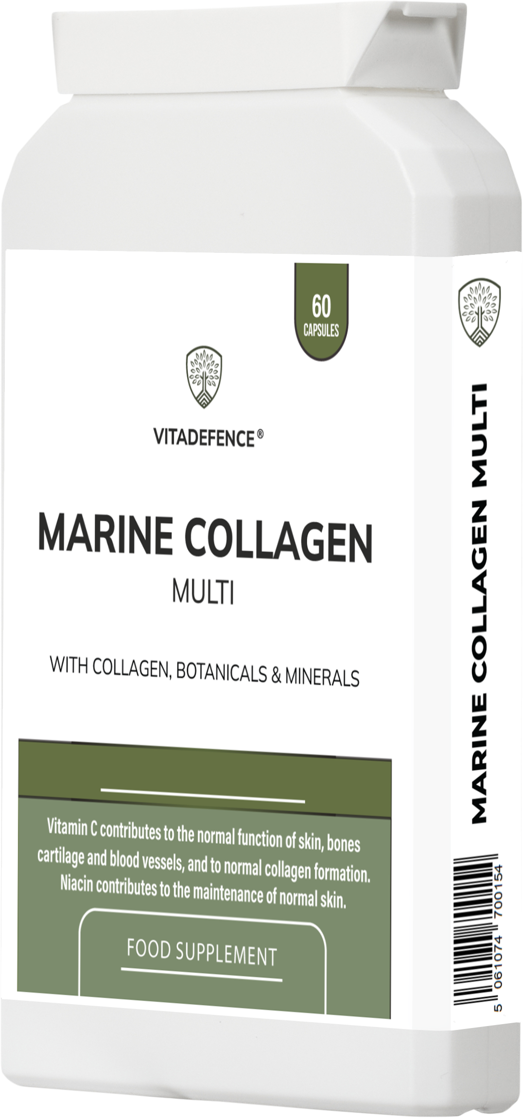 Marine Collagen Multi | With Vitamin C, Zinc & Biotin – 60 Capsules