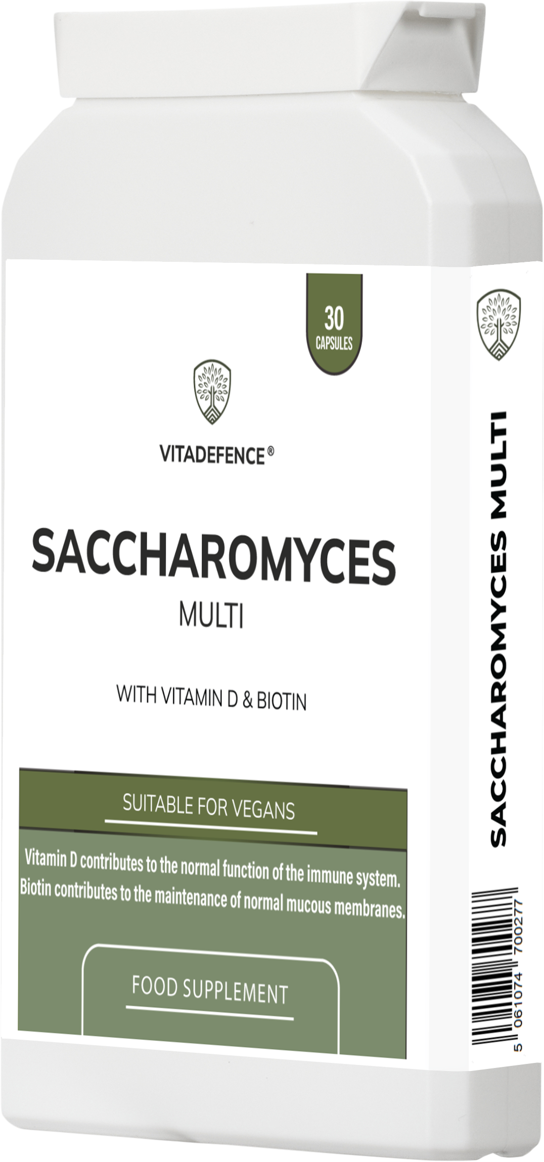 Saccharomyces Multi | With Vitamin D3, Biotin, Olive Leaf & Bamboo Silica – 30 Capsules