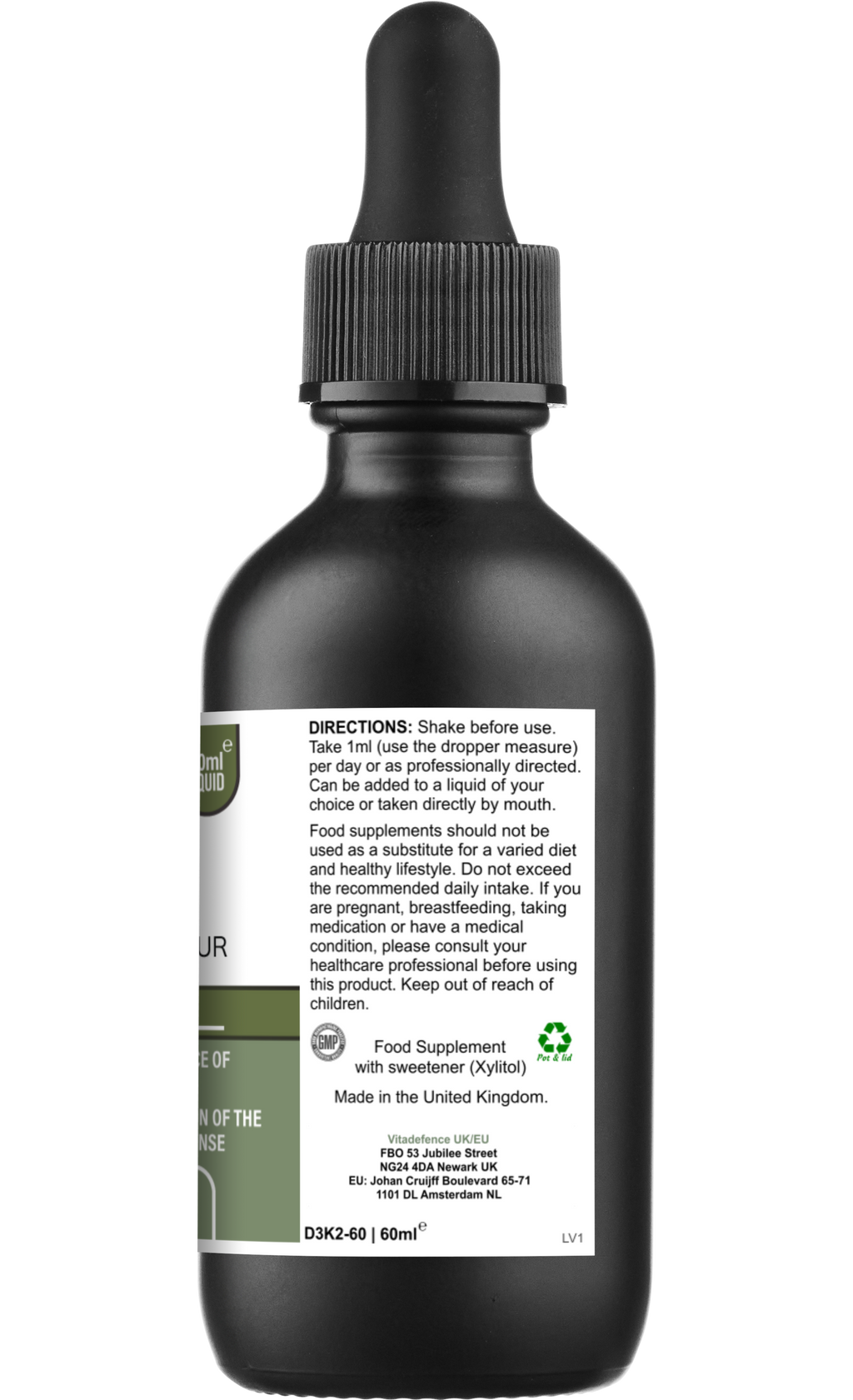 Liposomal Vitamin D3 & K2 – Apple & Vanilla Flavour