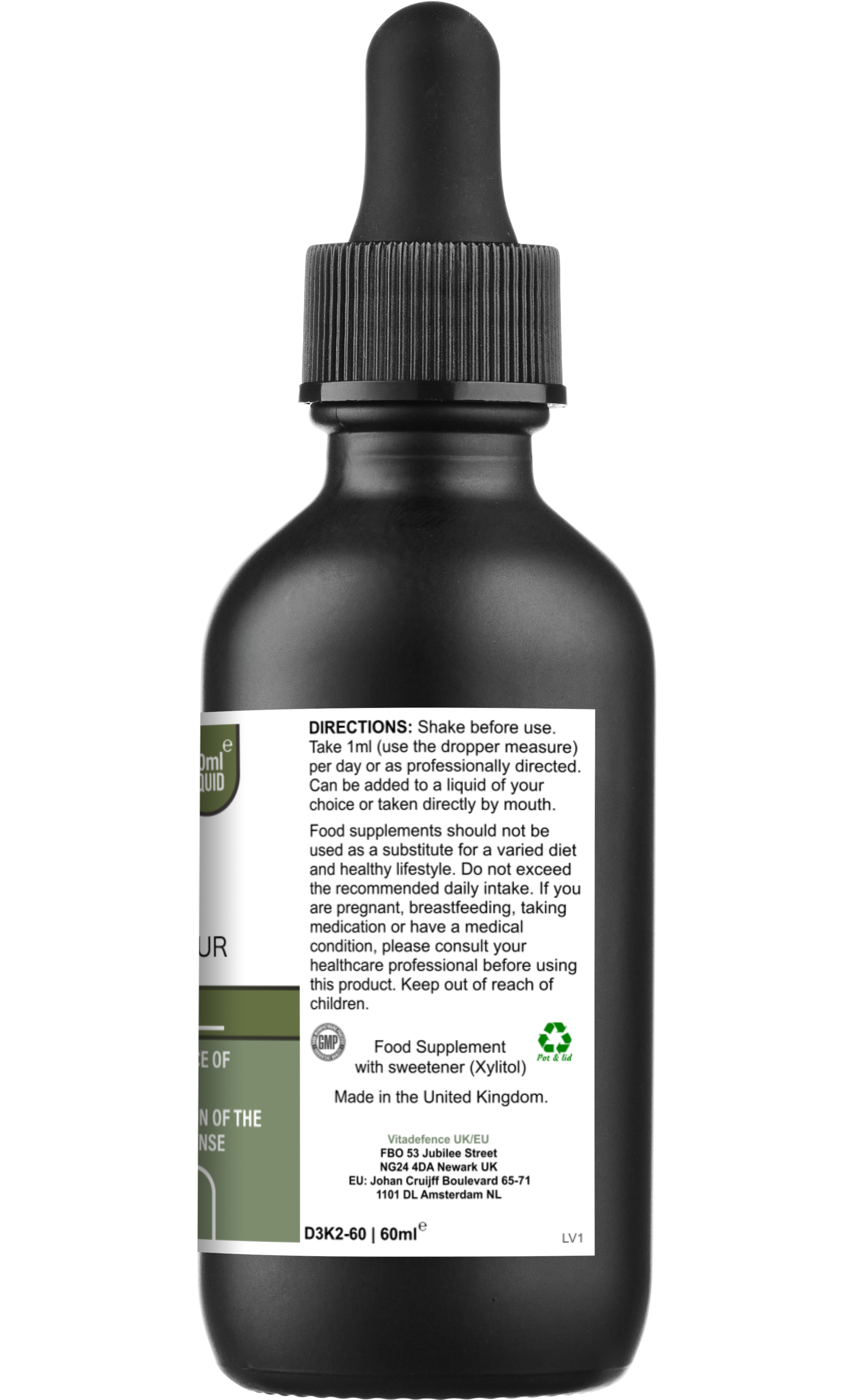 Liposomal Vitamin D3 & K2 – Apple & Vanilla Flavour