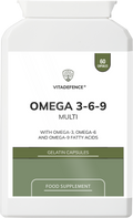 Omega 3-6-9 Multi | With Fish Oil, Flaxseed, Sunflower Oil & Vitamin E – 60 Gelatin Capsules