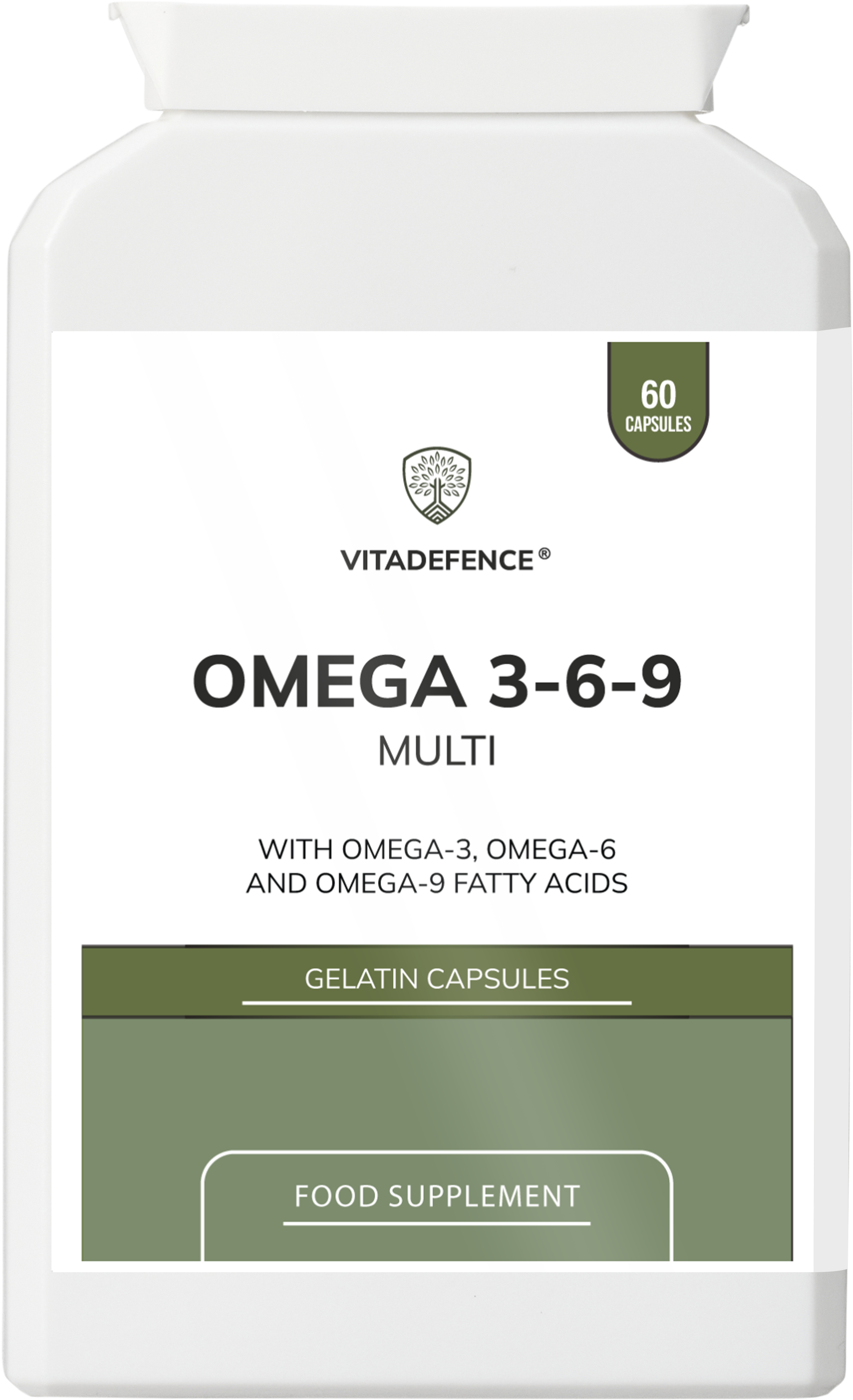 Omega 3-6-9 Multi | With Fish Oil, Flaxseed, Sunflower Oil & Vitamin E – 60 Gelatin Capsules