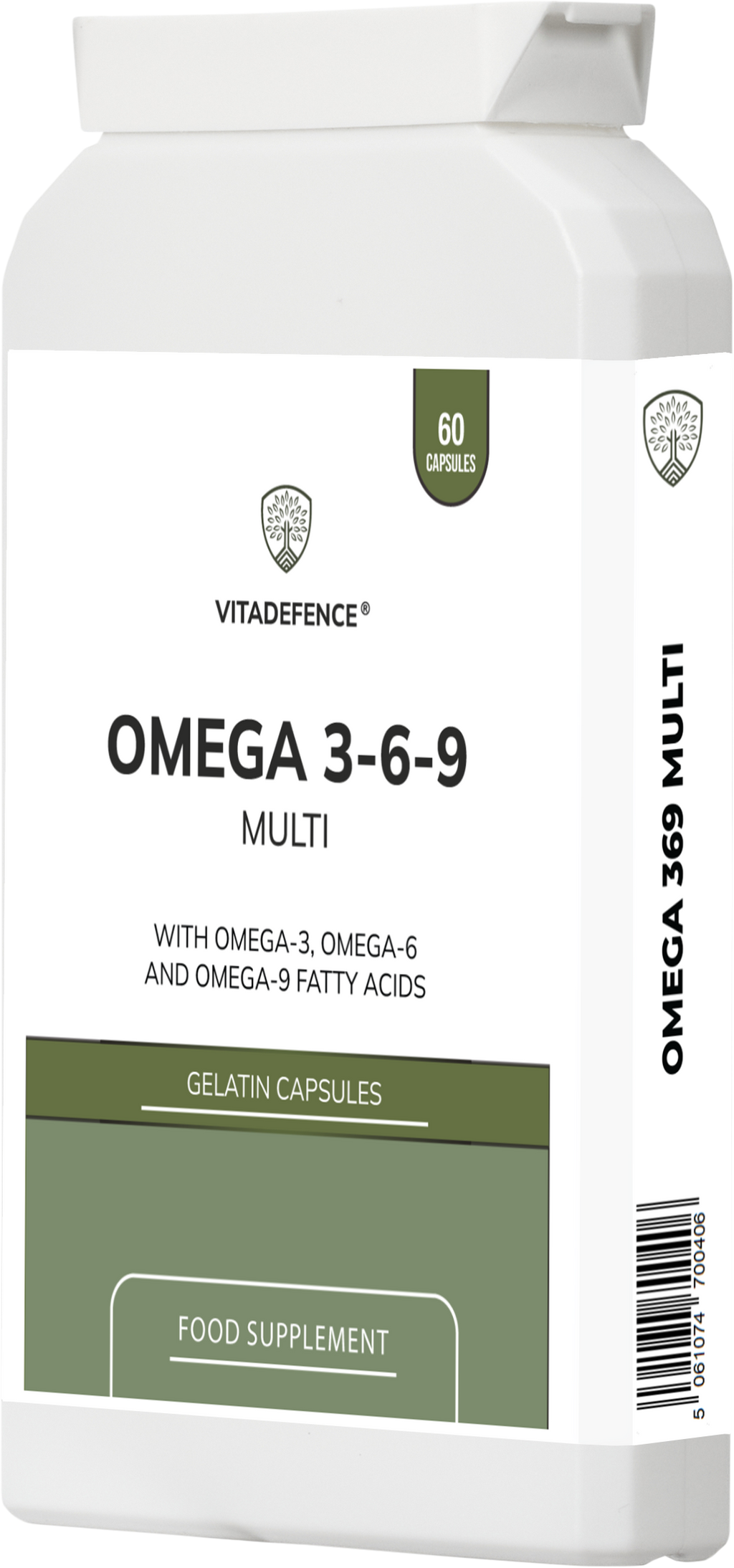 Omega 3-6-9 Multi | With Fish Oil, Flaxseed, Sunflower Oil & Vitamin E – 60 Gelatin Capsules