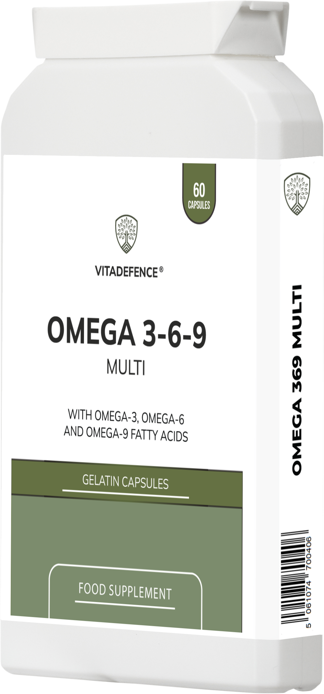 Omega 3-6-9 Multi | With Fish Oil, Flaxseed, Sunflower Oil & Vitamin E – 60 Gelatin Capsules