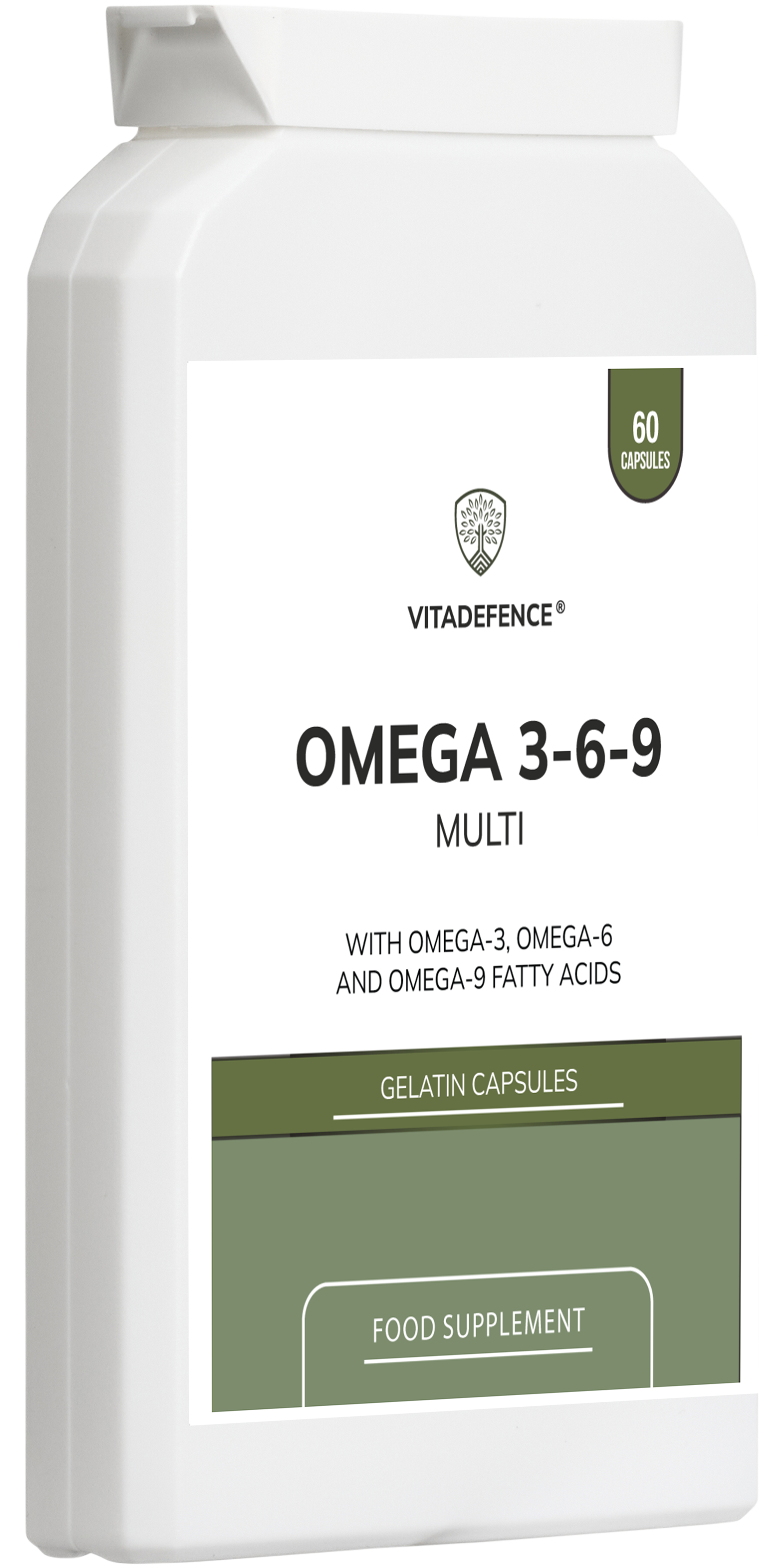 Omega 3-6-9 Multi | With Fish Oil, Flaxseed, Sunflower Oil & Vitamin E – 60 Gelatin Capsules