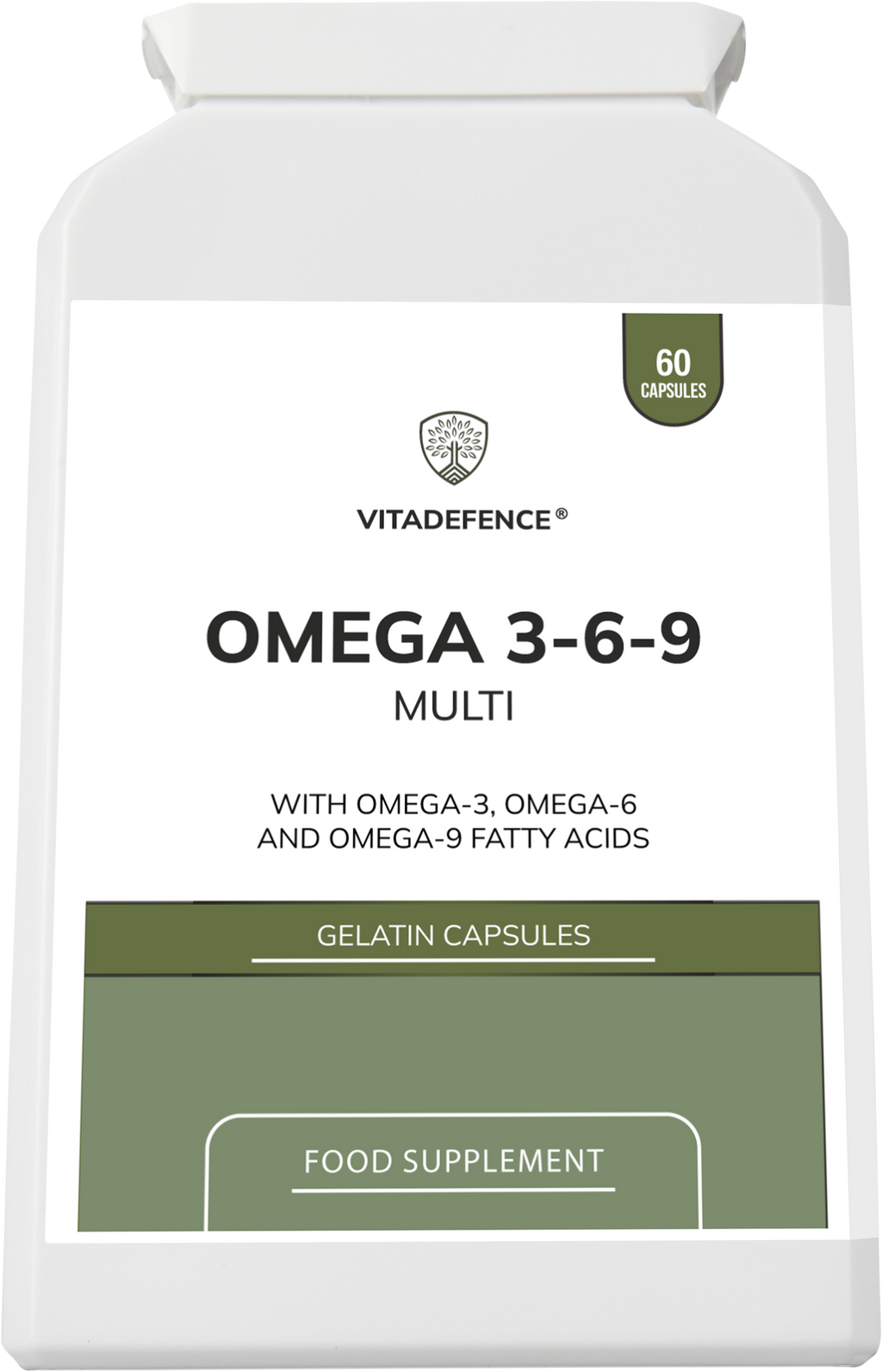 Omega 3-6-9 Multi | With Fish Oil, Flaxseed, Sunflower Oil & Vitamin E – 60 Gelatin Capsules