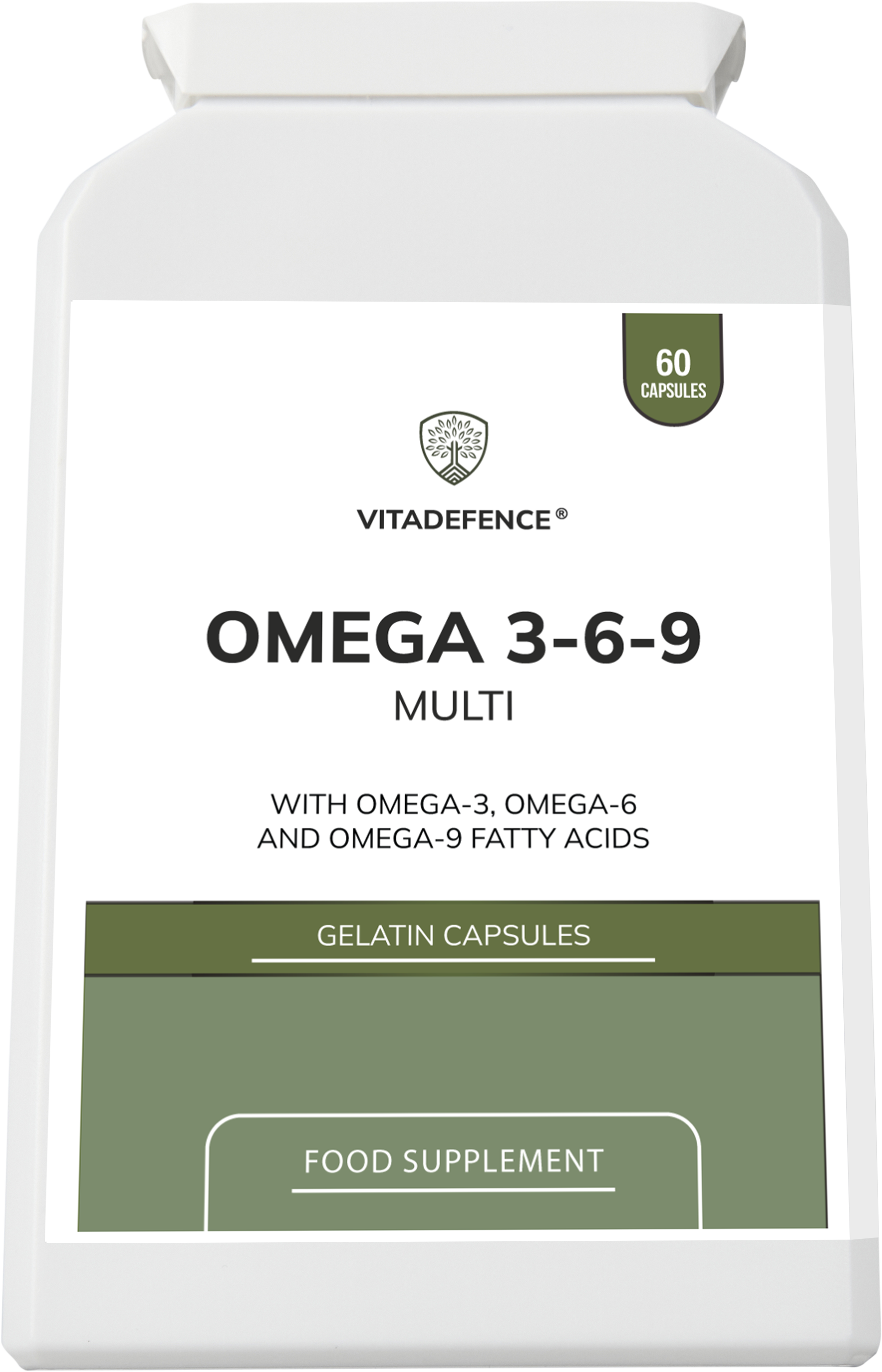 Omega 3-6-9 Multi | With Fish Oil, Flaxseed, Sunflower Oil & Vitamin E – 60 Gelatin Capsules