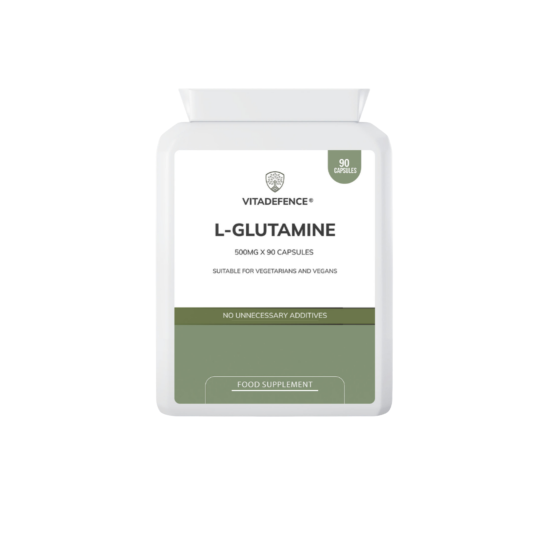 L-Glutamine | Pure Amino Acid 500mg – 90 Capsules