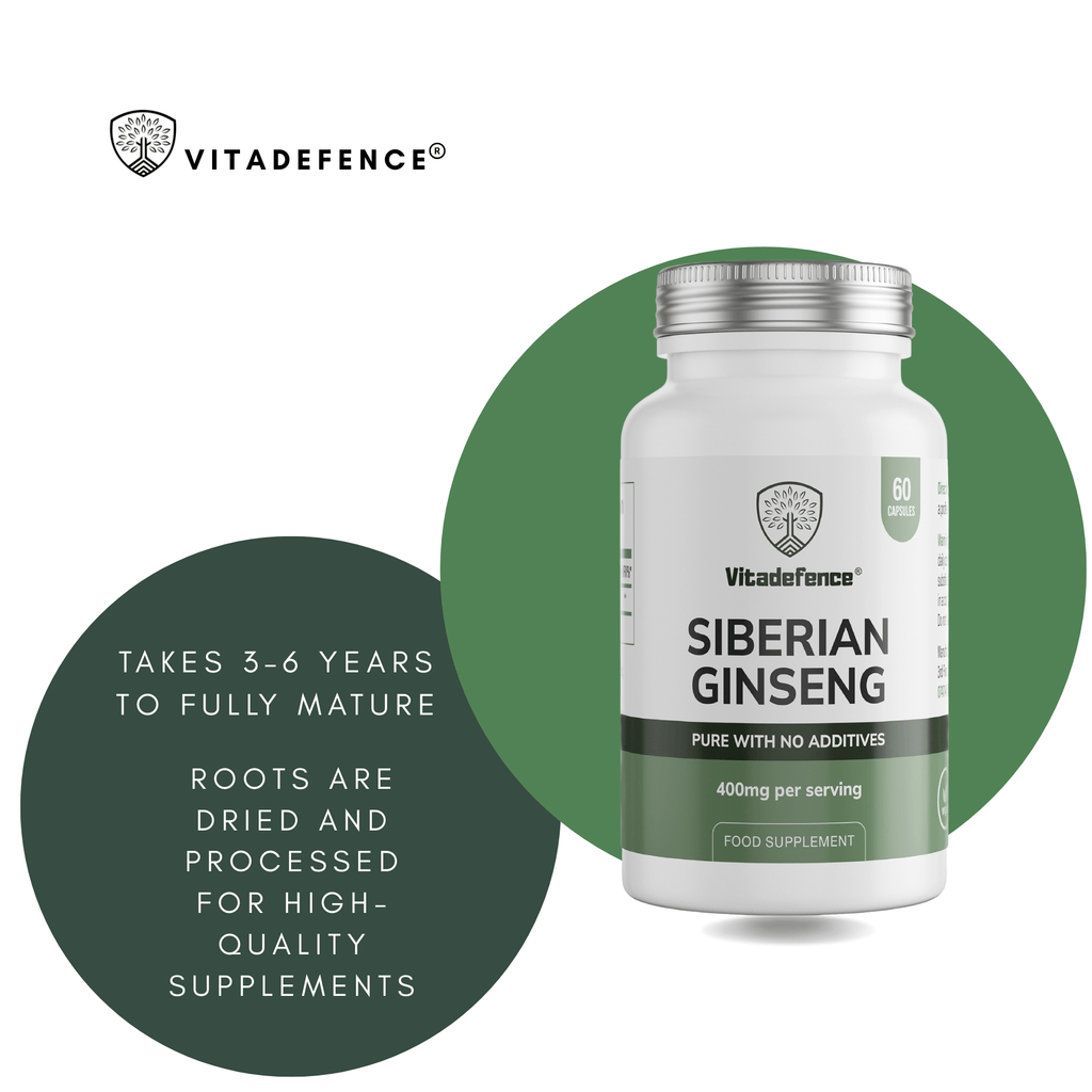 Siberian Ginseng | 400 mg Vegan Capsules – 60 Count