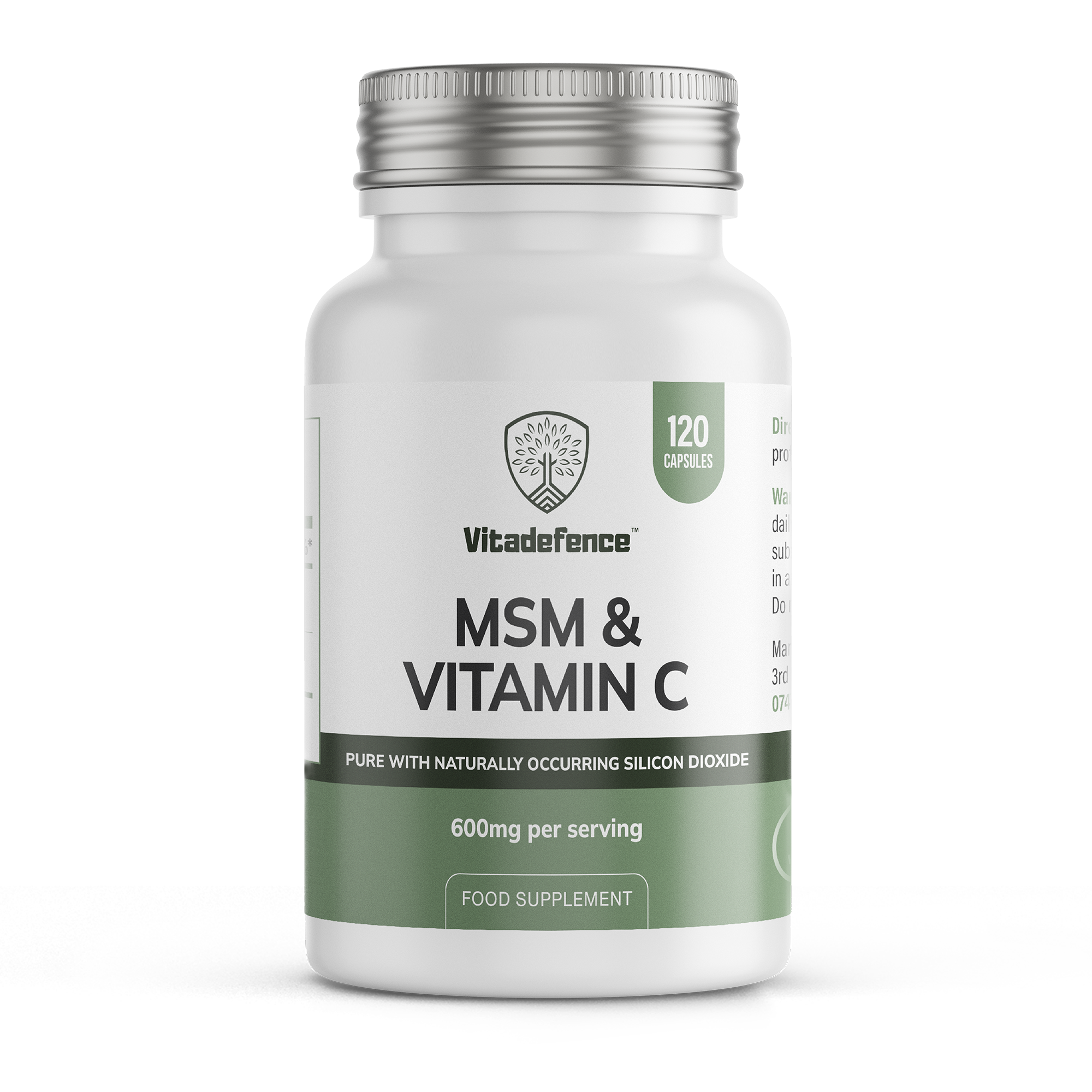 MSM + Vitamin C | Vegan Capsules – 120 Count