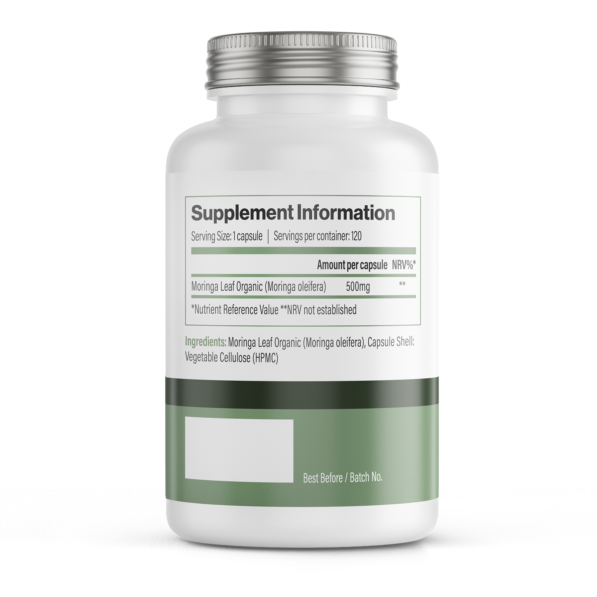 Moringa Oleifera | 500 mg Vegan Capsules – 120 Count