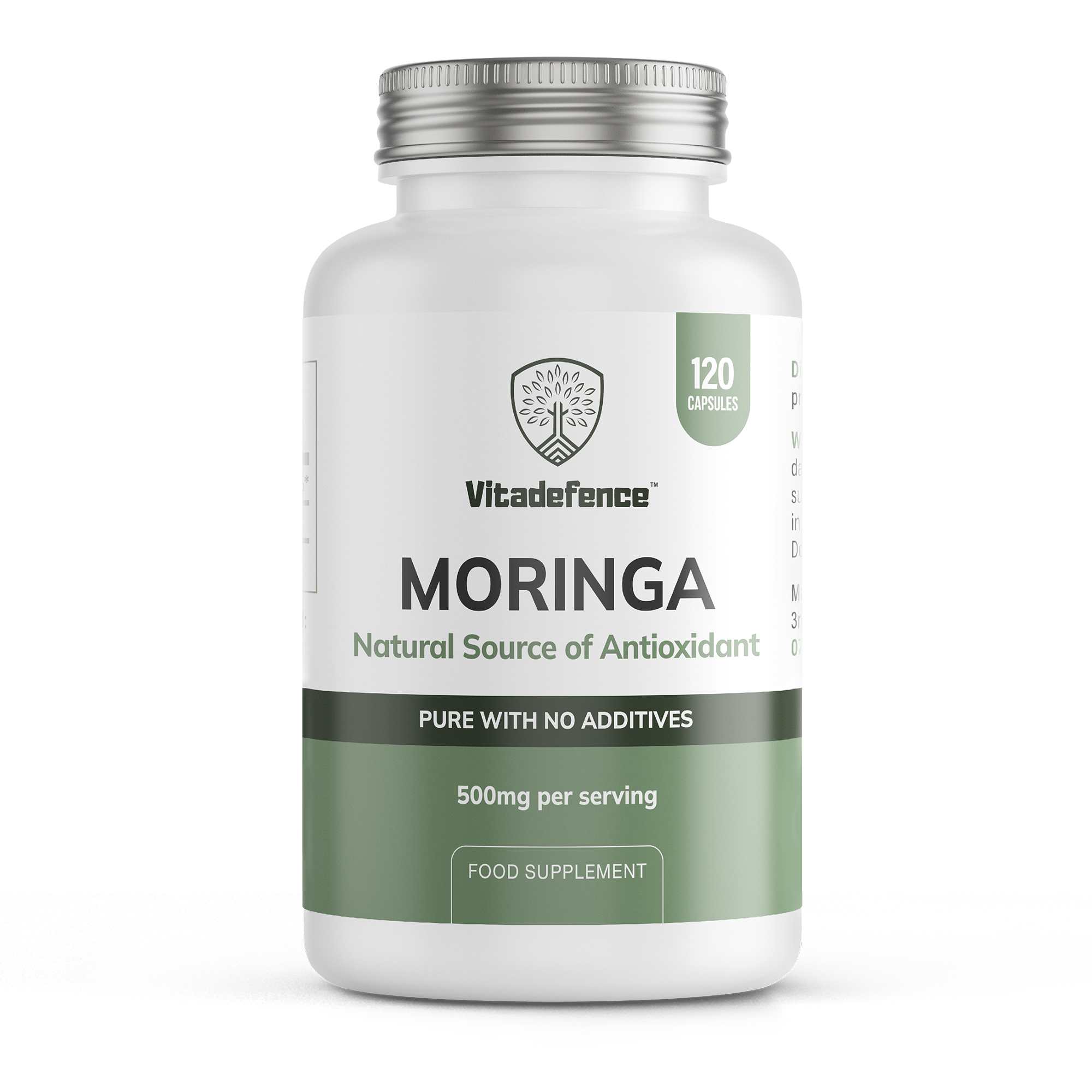 Moringa Oleifera | 500 mg Vegan Capsules – 120 Count