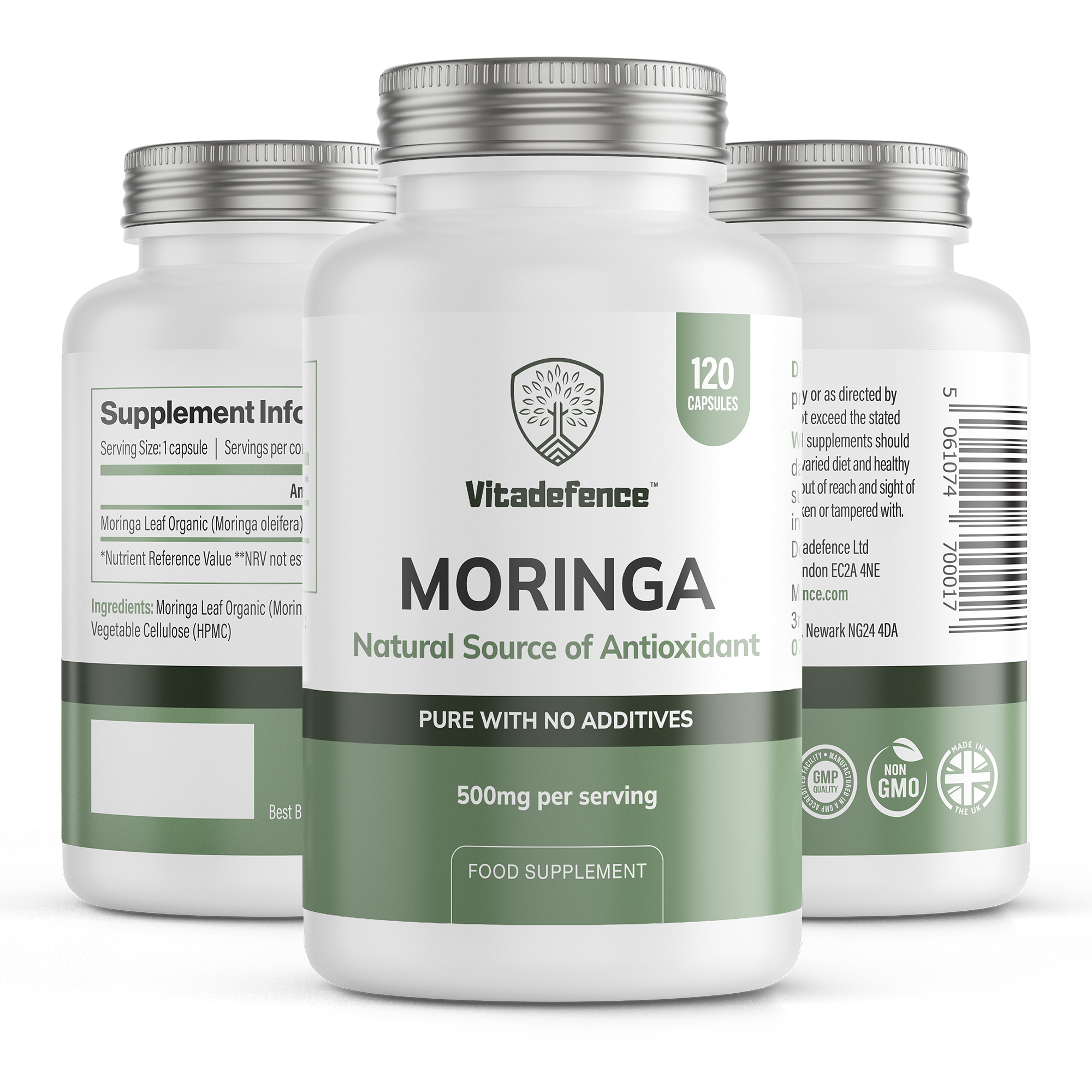Moringa Oleifera | 500 mg Vegan Capsules – 120 Count