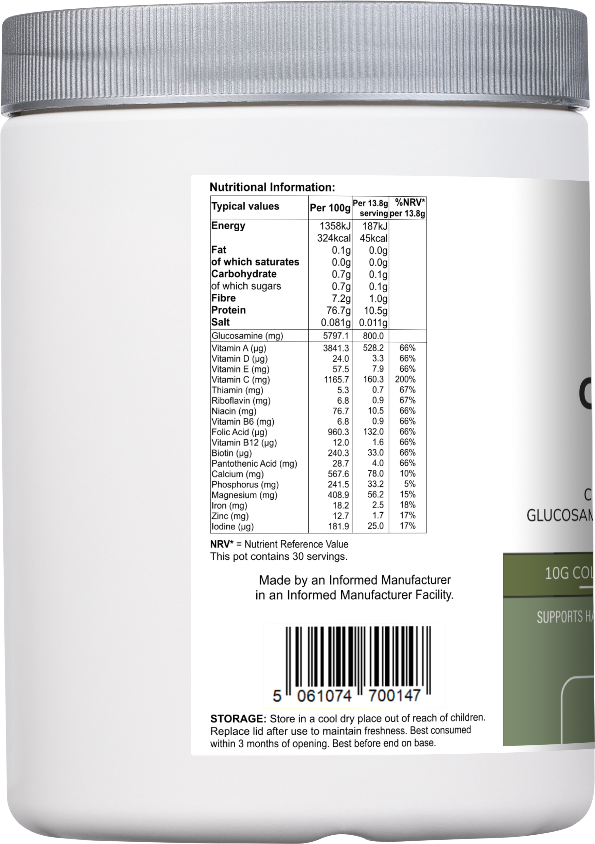 Collagen Multi | Orange Flavour Powder with Glucosamine, Vitamins & Minerals – 415 g